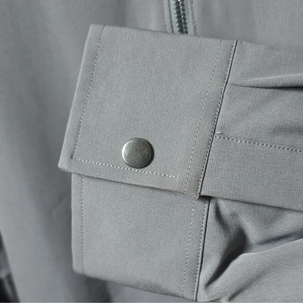 14th & Union Men's Gray Full-Zip Jacket XL. Lightweight casual tech shirt jacket